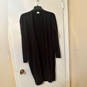 Long black sparkly cardigan